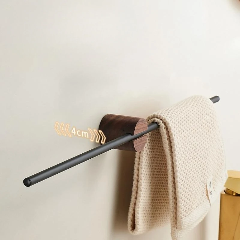 Walnut towel rack Punch-free bathroom towel hanging rack Bathroom storage