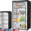 Waterproof Shelving Rack Cover Dustproof Storage Unit Clear Front Zippered Protector Heavy Duty 600D Shelving Cover with Side 1