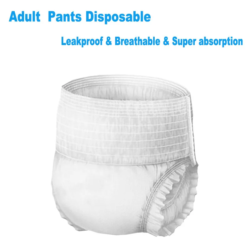45100KGDisposableAdultDiaper3PCSTrialPackElderlyPantsBreathableNappiesWaterproof