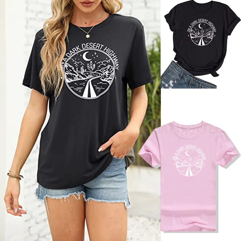 Women's Short Sleeve Casual T-Shirts Summer Fashion Crewneck Loose Fit Letter Printed Graphic Tees Blouse Tops Mother's Day Gift
