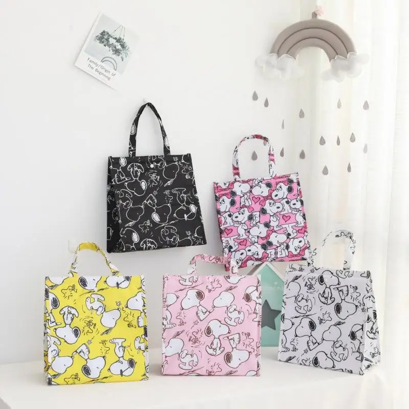 

Kawaii Sanrioed Mymelody HelloKittys Gudetama snooptered Purin Большая водонепроницаемая сумка для хранения ланча сумка для хранения свежести льда сумка для пикника