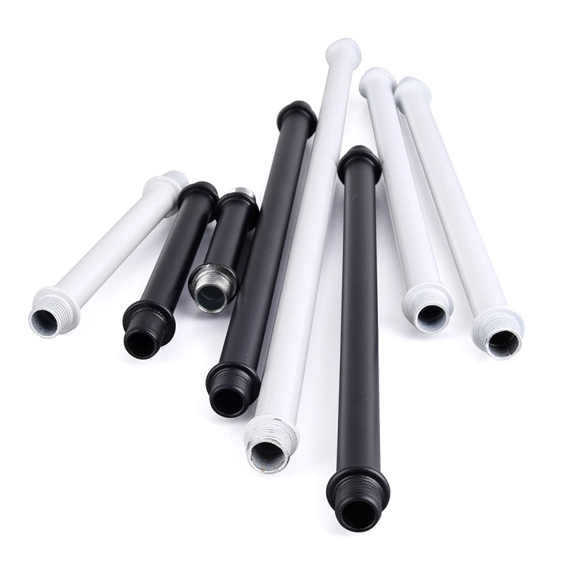 M10 Double-heads Outer Tooth Threaded Tube Hollow Straight Connection Rod Lamp Pipe led lamp accessories DIY Lighting Fitting Pitch 1.0