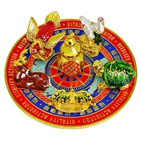 Feng Shui Vitality Activator Plate 6 Blessing Fortunev Wealth and Good Amulet Statue 1