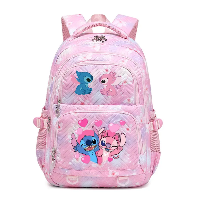 Lilo & Stitch Waterproof School Backpack for Girls – Cute Travel Bookbag pink 2