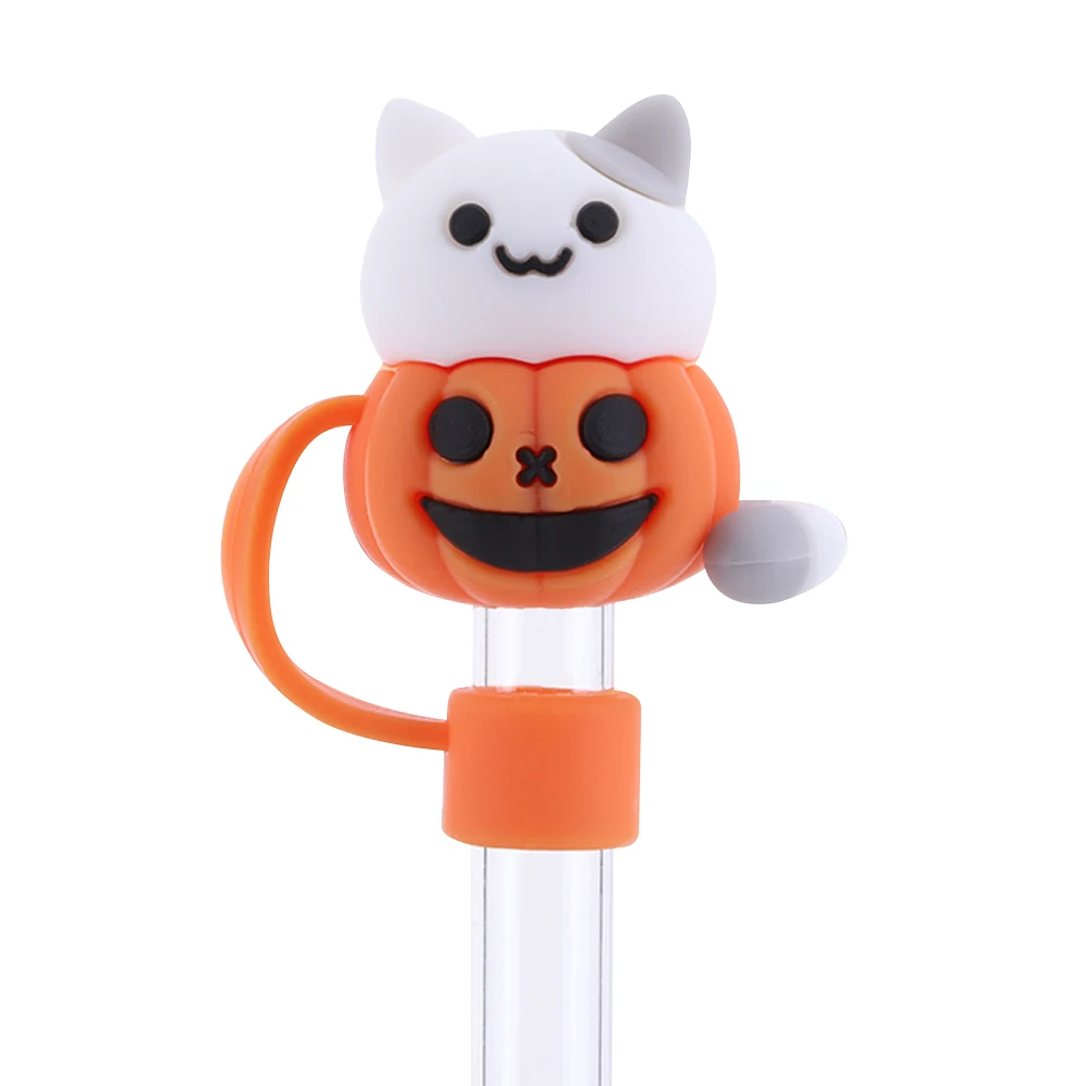 Silicone Halloween Straw Tips Protectors Reusable Funny Tumbler Straw Plugs Dust-Proof for Stanley 30/40oz Tumbler Accessories