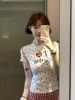 Fun Anti-Aging Dog Paw Print ort Sve T-irt Women's Summer Slimming Small Size Spicy Girl ort Sle Top round Ne