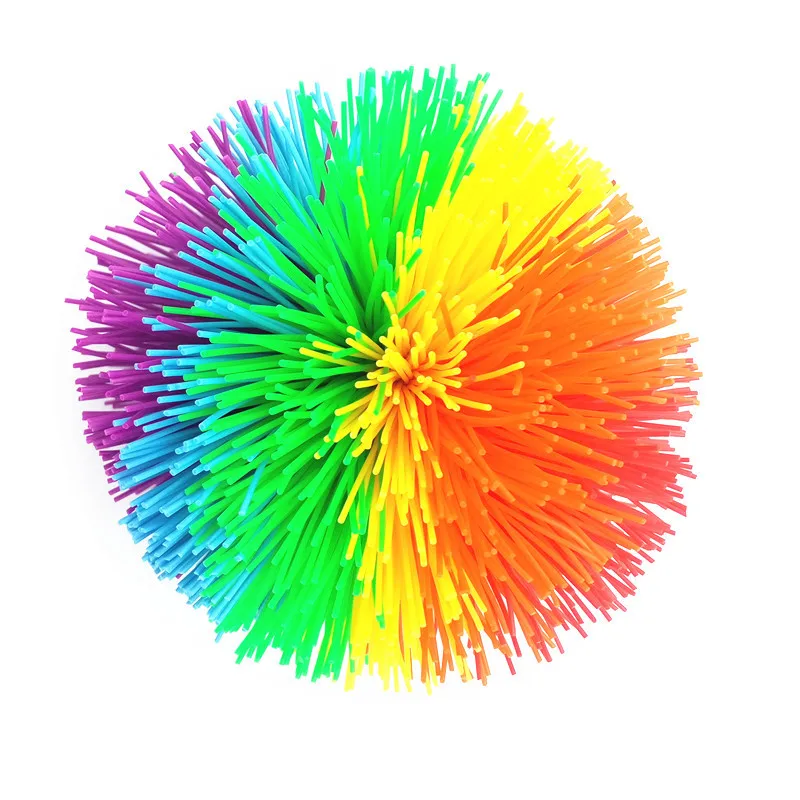 10cm Jugging Ball Colorful Rubber Wire Ball Toys For Kids Anti-Stress Stretchy Ball Children's Novelty Toys Funny Rubber Toy 2