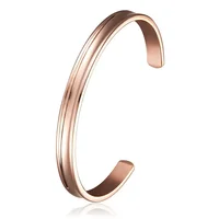 7mm Fashion Stainless Steel Opening Adjustable Bangles C-shaped Arc Groove Bracelet High End Couple Birthday Party Jewelry 1