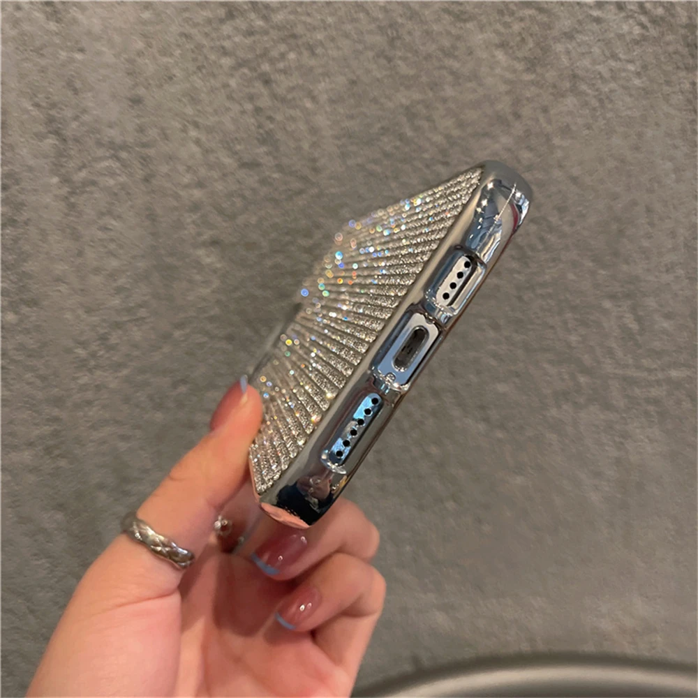 iPhone Case Luxury Glitter Rhinestones For iPhone 17 16 15 14 11 12 13 Pro Max XS XR X 7 8 Plus SE Shniy Diamond Silicone Cover