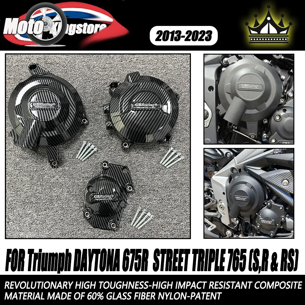 

FOR Triumph DAYTONA 675R 2013-2016 STREET TRIPLE 765 (S,R & RS) 2017-2023 Engine Protective Coverg
