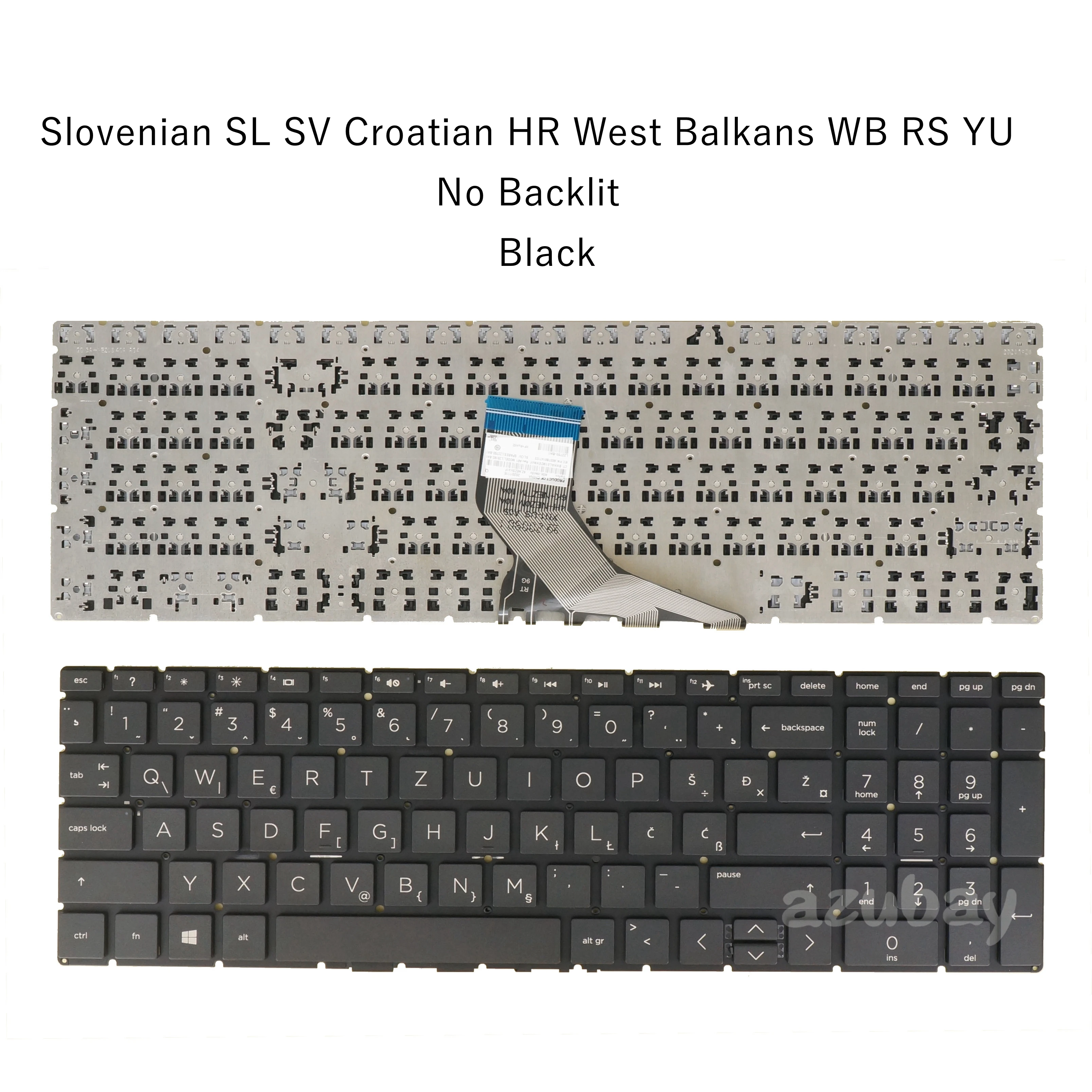 New US Green English Backlit Laptop Keyboard (Without Palmrest