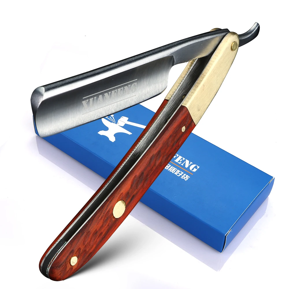 Redwood Handle Traditional Shaver Men's Manual Shaver Carbon Steel Manufacturing Shaver 2