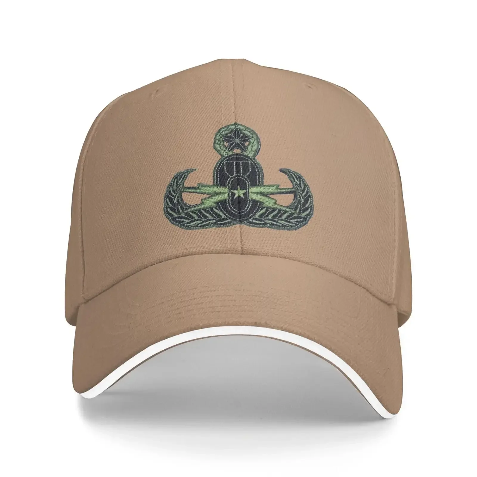 Veterans Owned EOD Badge Hat Baseball Cap Duck Tongue Cap Adult Sandwich Hat Natural 5