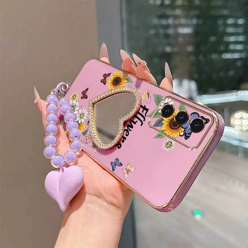 Floral Bloom Phone Accessory Set: Case, Lanyard & Stand