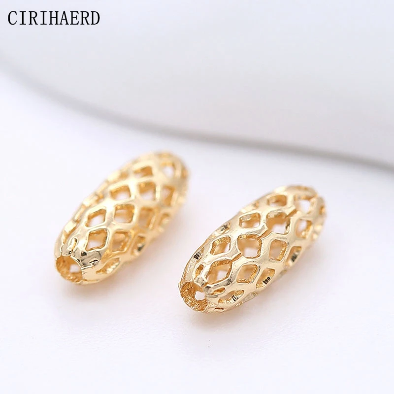 14K Gold Plated Oval Closed Jump Rings, Hollow Oval Bead Spacers for  Jewelry Making Supplies, Oval Connector Rings, Bracelet Beads 