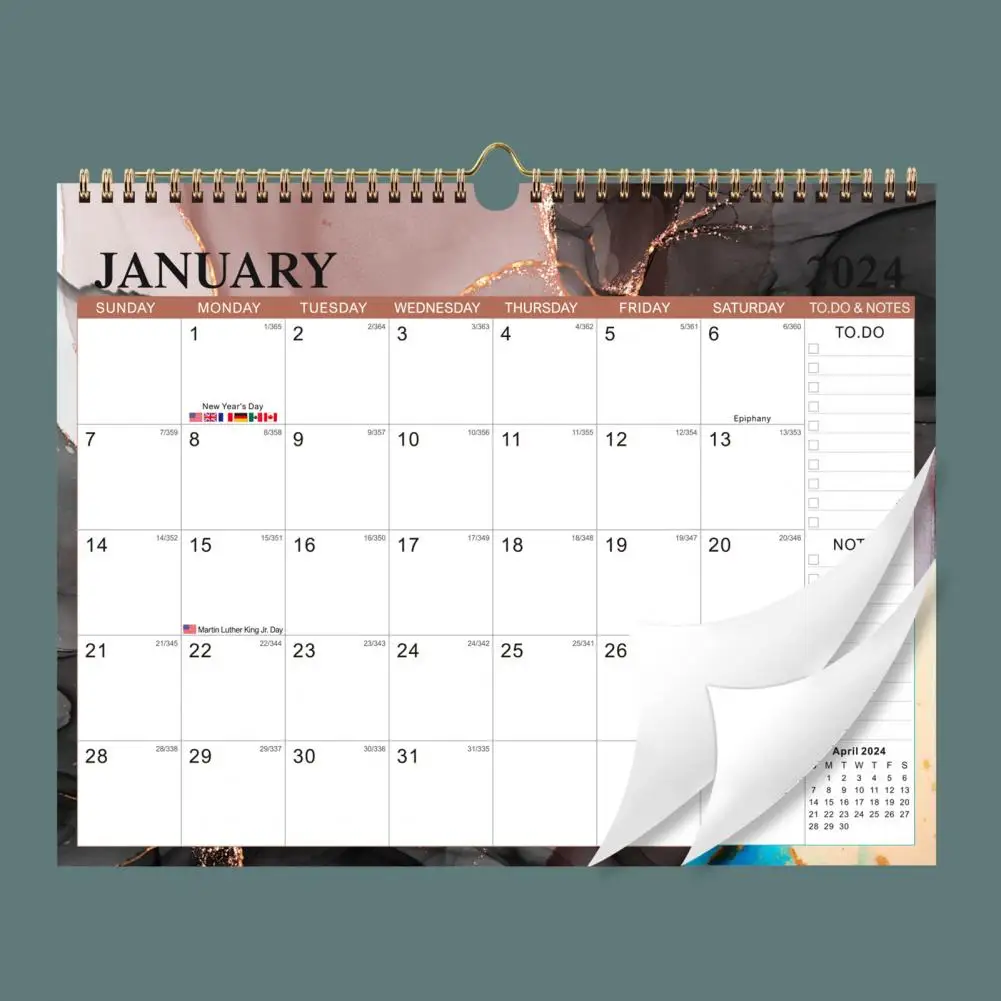 

Wall Calendar 2024-2025 Efficient Planning Tool 2024-2025 Wall Calendar English Time Management Planner for Home Office School