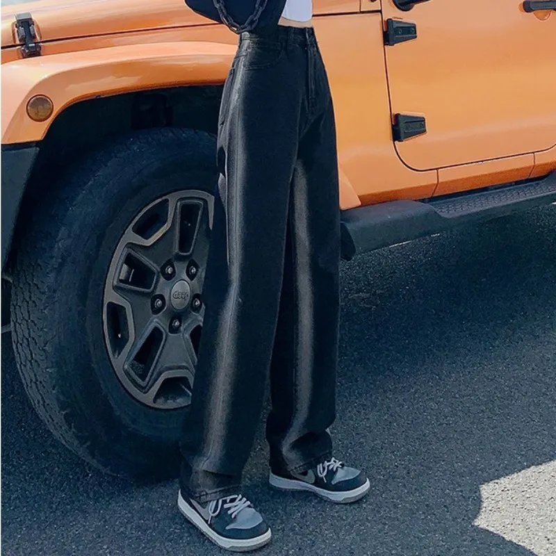 

2022spring New Show Thinness High Waist Self-cultivation Micro Horn Broad Foot Pants Cotton Jeans Free Shipping