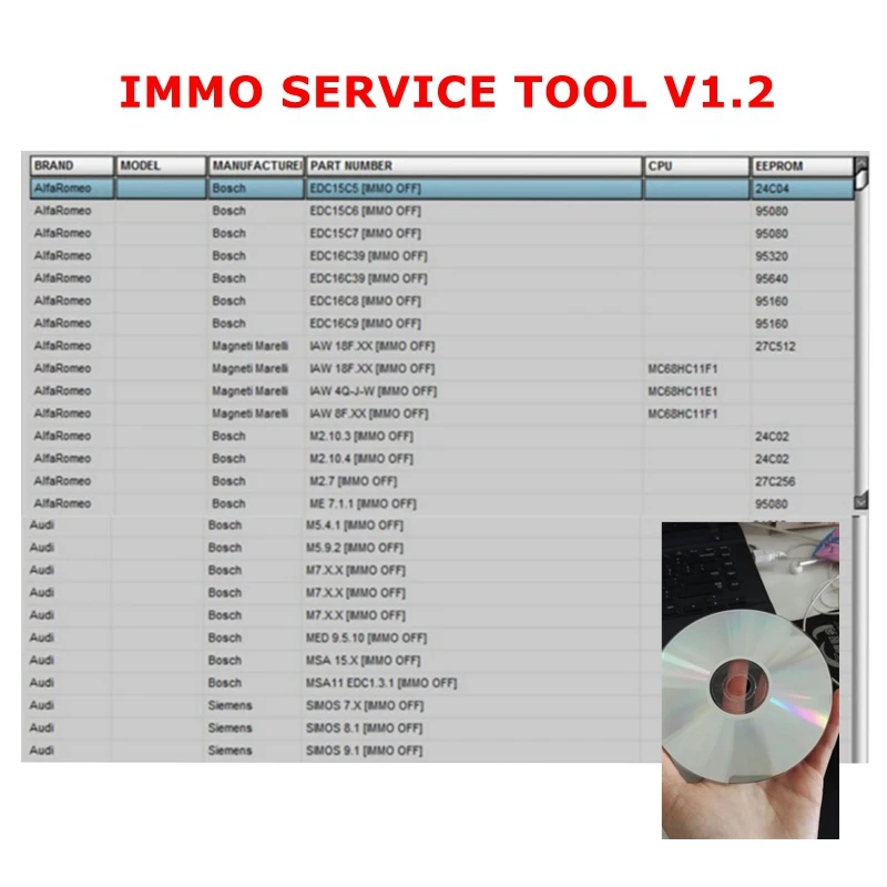 

2021 Hot Sale IMMO Service Tool v1.2 Edc 17 IMMO SERVICE TOOL V1.2 PIN Code and Immo Off Works without Registration