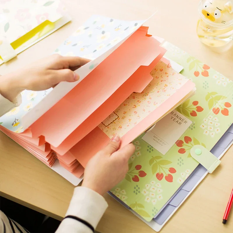 Organ Folders Documents A4 Budget Planner Envelope Large Capacity Five Layer Layered Label for Office School Supplies Stationery