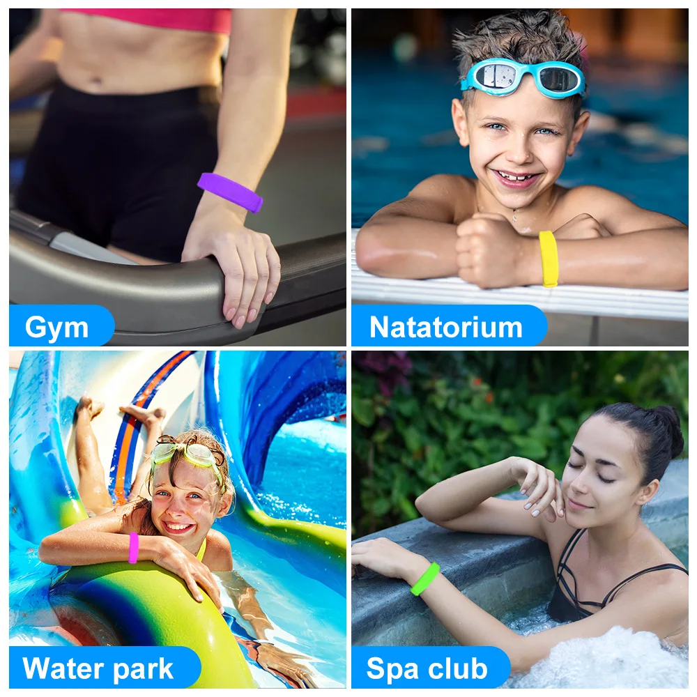 3PCS Waterproof RFID 125khz 13.56MHz Access Control Silicone Wristband Smart Bracelet Tag 4 Chips Readable Writable Optional 6