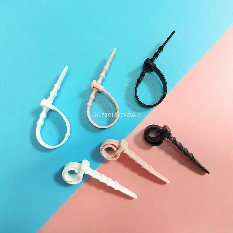 Silicone Cable Ties 20 Pcs Cord Organizer Management Wrap Straps for Bundling Desk Cable Cords & Wires Easy to Use cable organizer,cable ties,cable tie