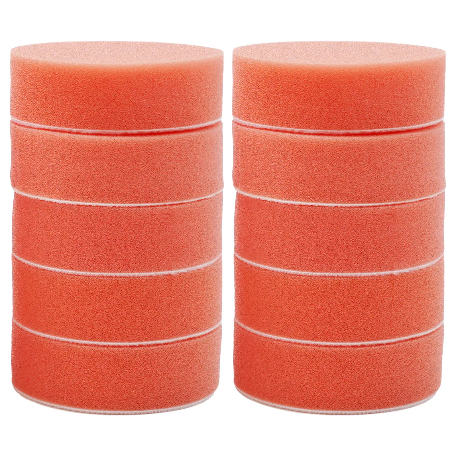 10PCS 75mm Car Polishing Sponge Orange Smooth Flat Sponge Polishing Pad Pad Car Accessories