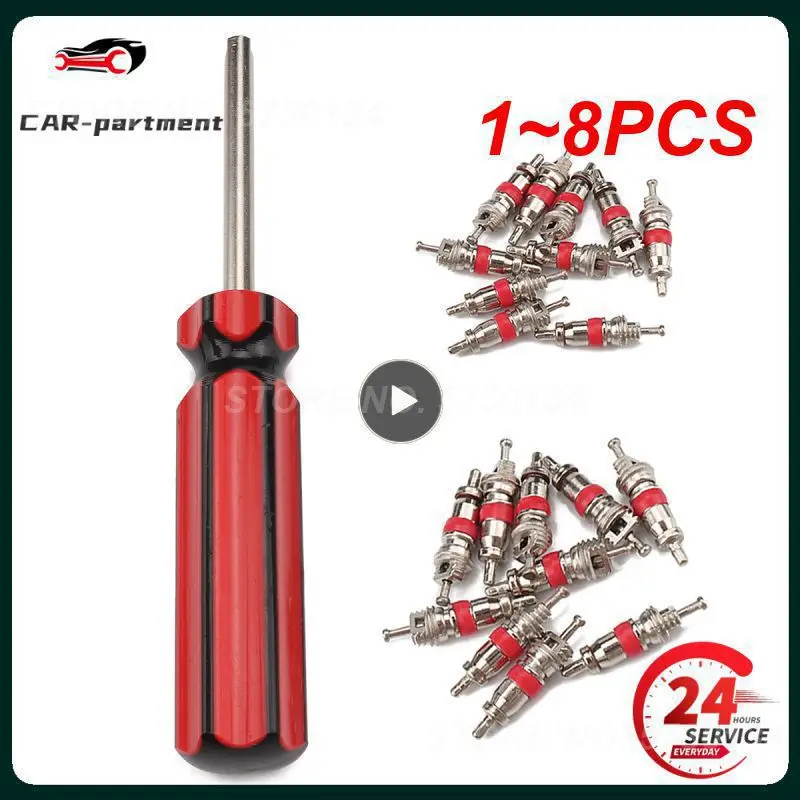 

1~8PCS Tire Valve Core Removal Tool Tire Repair Install Car Bike Motorcycle Wrench Screwdriver