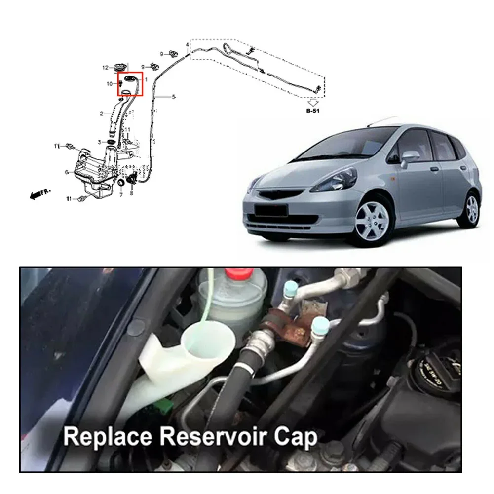 Windscreen Washer Fluid Reservoir Bottle Cap 76802-SAG-H01 For Jazz MK1 2002-2008 For Fit MK1 2002-2008 Honda car washer bottle cap