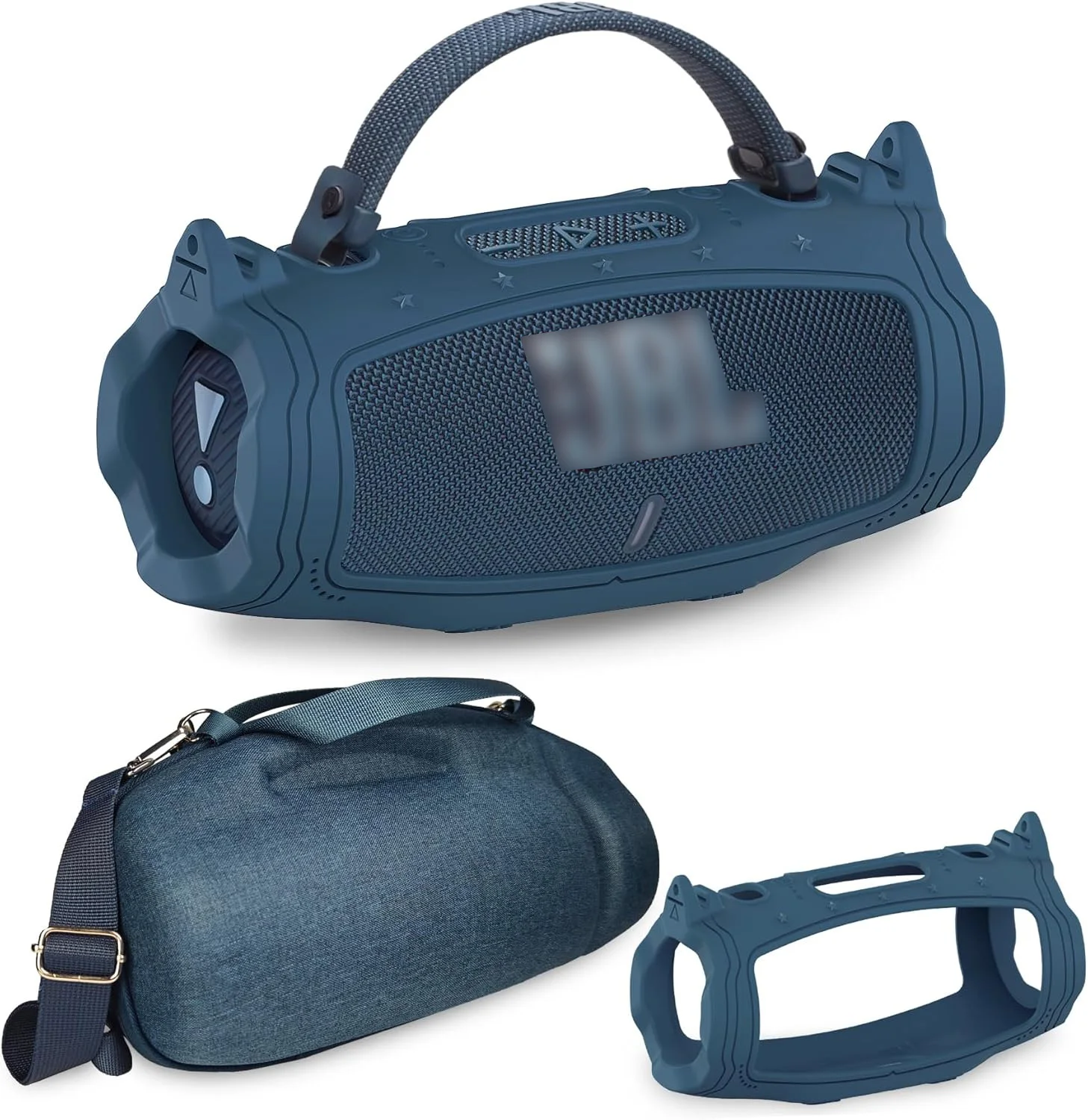 Silicone Protective Cover and Hard Carrying Case and Shoulder Stra for JBL Charge 6 Portable Bluetooth Speaker Accessories
