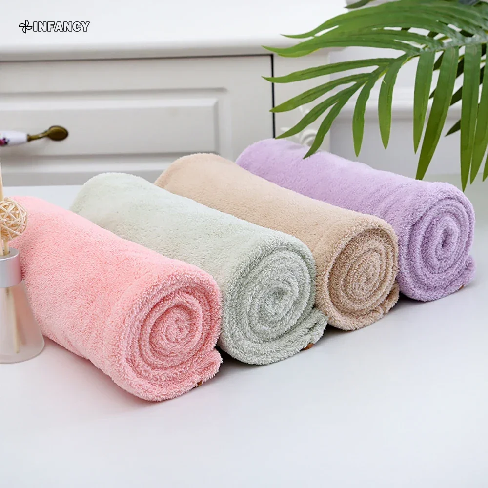 Description Picture 4 of item1PC Hair Drying Hat Quick-dry Microfiber Hair Towel Cap Hat Women Bath Hat Solid Towel Cap Super Absorption Turban Hair Dry Cap