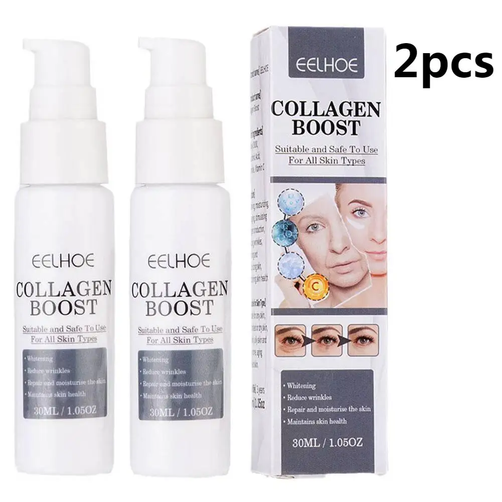 1/2pcs 30ml Collagen Boost Anti-Aging Serum Dark Spot Removal Wrinkle Face Pale Spot Dark Spot Corrector Serum Removi_voghion.com