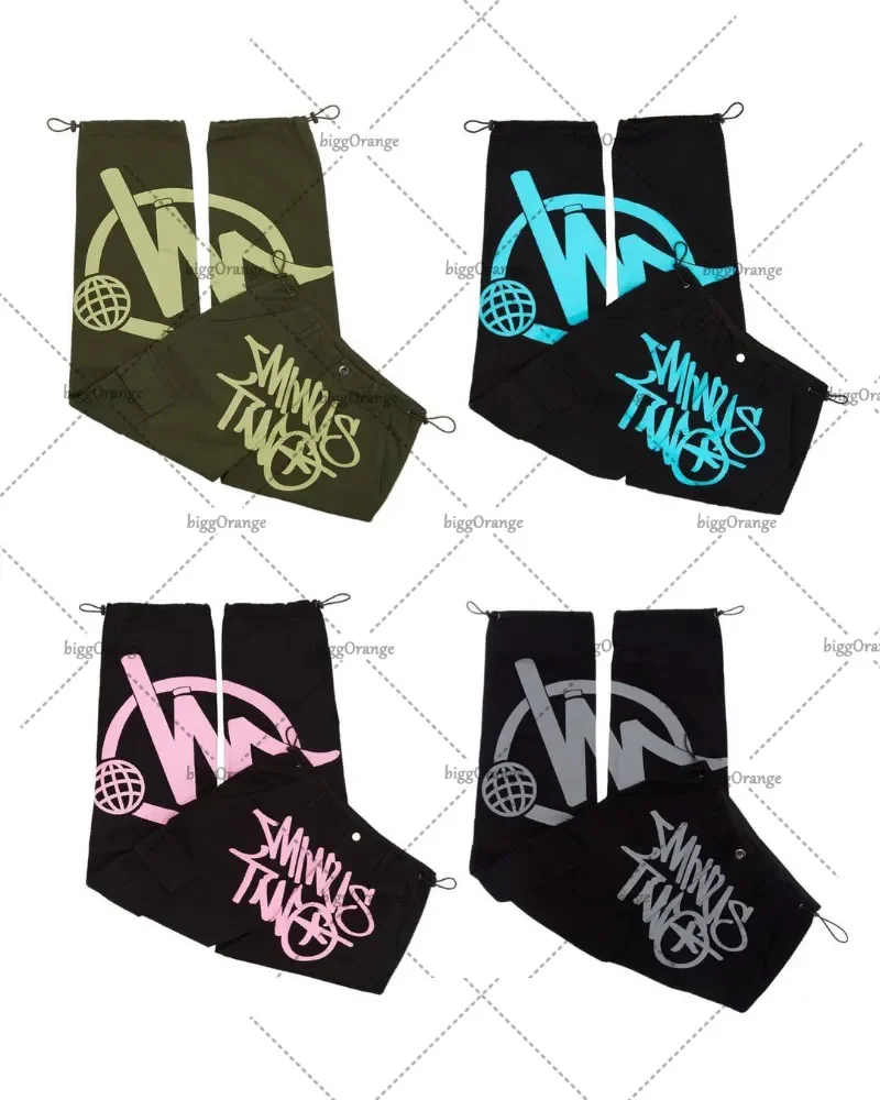 

Y2K Cargo Pant Retro Street Trend Overalls 2023 New Fashion Harajuku Casual Loose Punk Rock Straight Wide Leg Trouser Streetwear