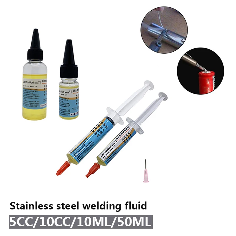 

10/50ml Stainless Steel Copper 18650 battery Liquid Flux Welding Solder Non-toxic Flux Liquid Solders Water Strong Welding Flux