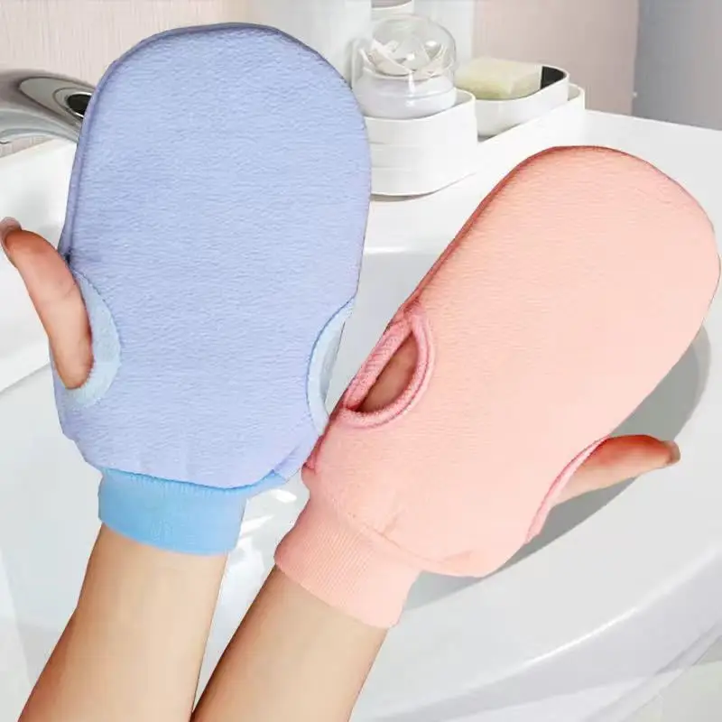 1PC Bath Gloves Peeling Exfoliating Body Scrubber Glove Wash Mitt Rub Dead Skin Towel Shower Back Scrubber SPA Washcloth Loofah 3