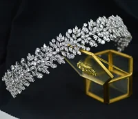 Luxury Bridal Headband For Wedding Hair Jewelry Headpiece CZ Zirconia Bride Crowns Tiaras For Women Diadem Party Prom Headdress - Image 2