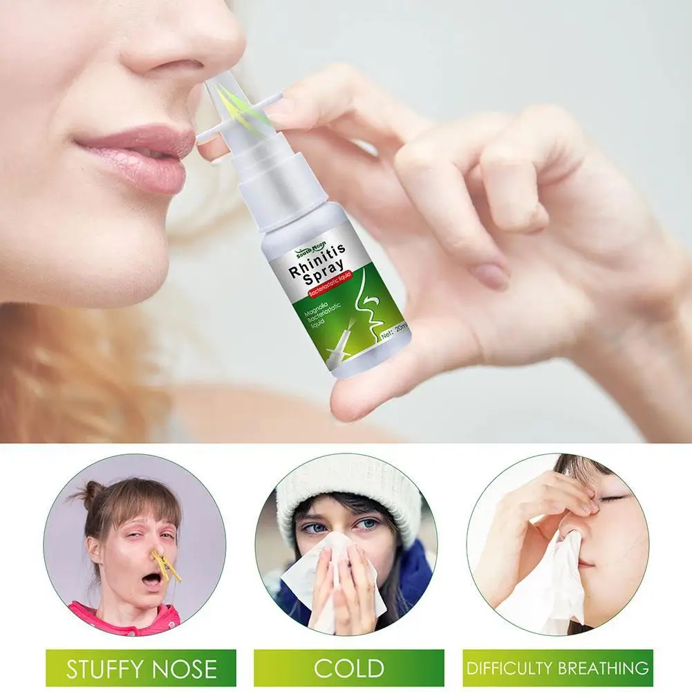 Nasal Sprays Chronic Rhinitis Sinusitis Spray Chinese Traditional Medical Herb Spray Rhinitis Treatment Nose Care Patches 20ml
