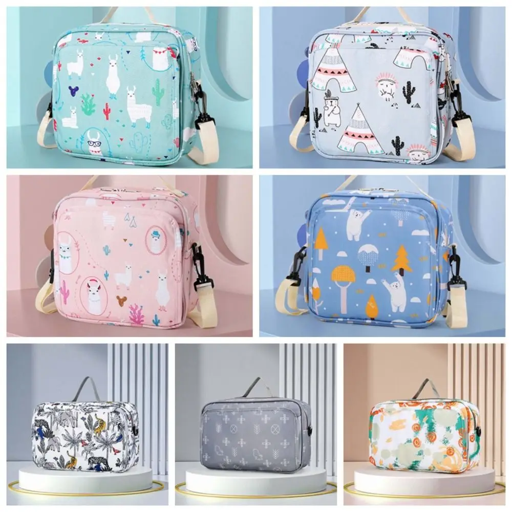 Soft Diaper Storage Bag Large Capacity Thicken Baby Stroller Hanging Bag Multi-functional Printed Pouches Bag Organizer Daily