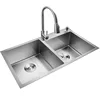304 Stainless Steel Kitchen Sink Silver Double Slot Undermount Sink Multifunctional Sinks For Kitchen Renovation 4