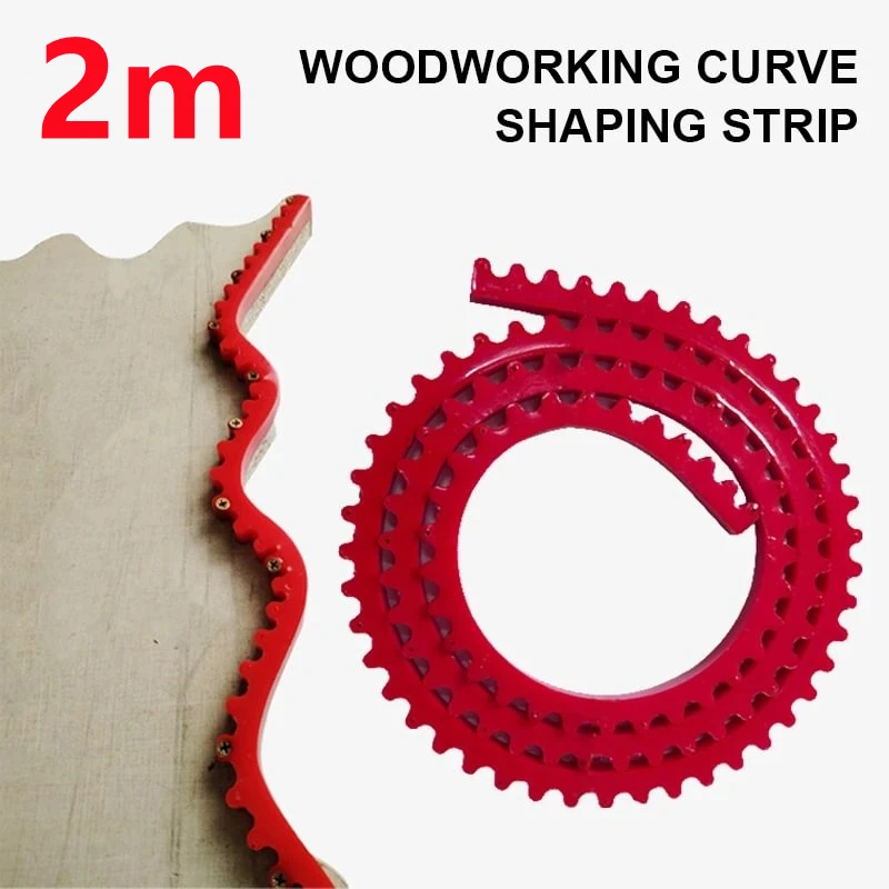 

2M Woodworking Profiling Strip, Flexible Curve Template Adjustable&Fixed Complex Shape Contour Woodworking Tool Templates Guide