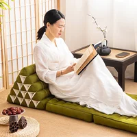 Thai Wooden Cotton Triangle Cushion Home Sofa Window Lazy Seat Cushion for Lunch Break Living Room Lazy Sofa with Large Backrest 2