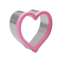 Charming Stainless Steel Cookie and Sandwich Cutter Set - Dinosaur, Star, Heart Shapes (Heart)