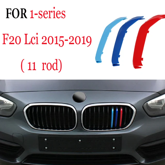 Striscia Rivestimento Griglia Anteriore Per BMW 1 Series - Accessorio Esterno Tricolore 3D - Foto 6