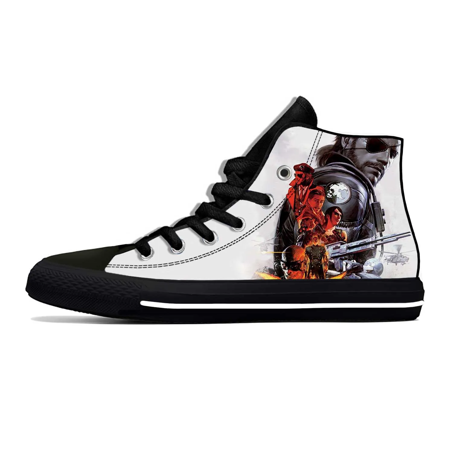 

Anime Cartoon Manga Comic Game Metal Gear Solid Casual Cloth Shoes High Top Lightweight Breathable 3D Print Men Women Sneakers