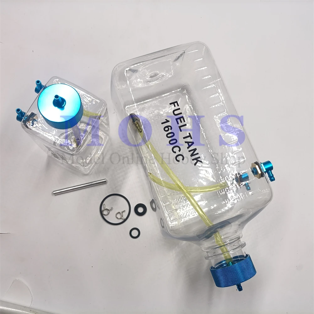 Réservoir d'eau de 1600 ml pour robot tondeuse, avec connecteurs et joints d'étanchéité.