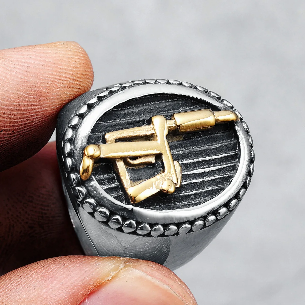 Tattoo Machine Men Rings 316L Stainless Steel Street Barbershop Tattoo Artist Rap Rock Party for Friend Couple Jewelry Best Gift 2