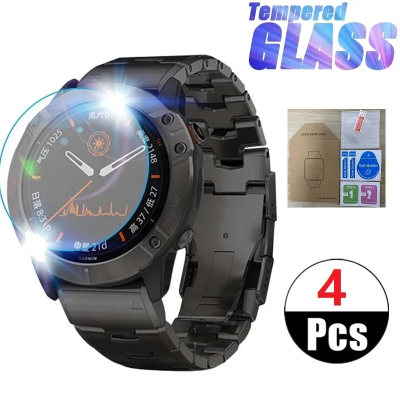 

4 pcs Smart Watch Screen Protector For Garmin Watch Fenix 7 Tempered Glass Film Protective Film For Garmin Fenix 7X 7S Protector