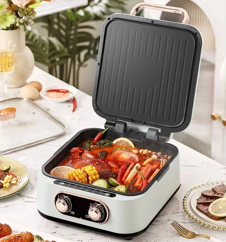 Household electric baking pan. new Double-sided heating. Detachable and washable. With deeper and larger size baking pan. 4