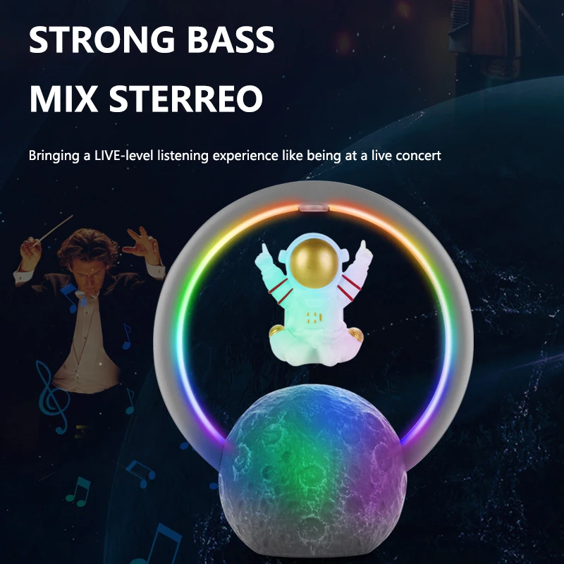 Maglev Astronaut Spaceman Bluetooth Speaker RGB Remote Control Computer Audio Subwoofer