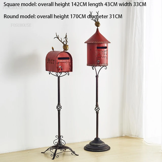 Európai Régi Postafiókok Kültéri Kovácsoltvas Postafiók Kerti Leszállító Retro Udvari Dekoráció Utcai Vélemény Doboz - Image 5