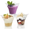 50 Pcs Dessert Cups with 50 Spoons Clear 3.38oz/100ml Mini Reusable Dessert Pots Clear Plastic Parfait Appetizer Cup Mousse 4